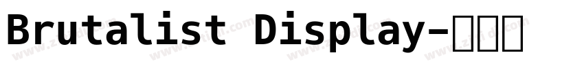 Brutalist Display字体转换 Brutalist Display字体转换